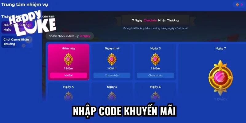 Người chơi hoàn thành nhiệm vụ để tích lũy điểm thưởng
